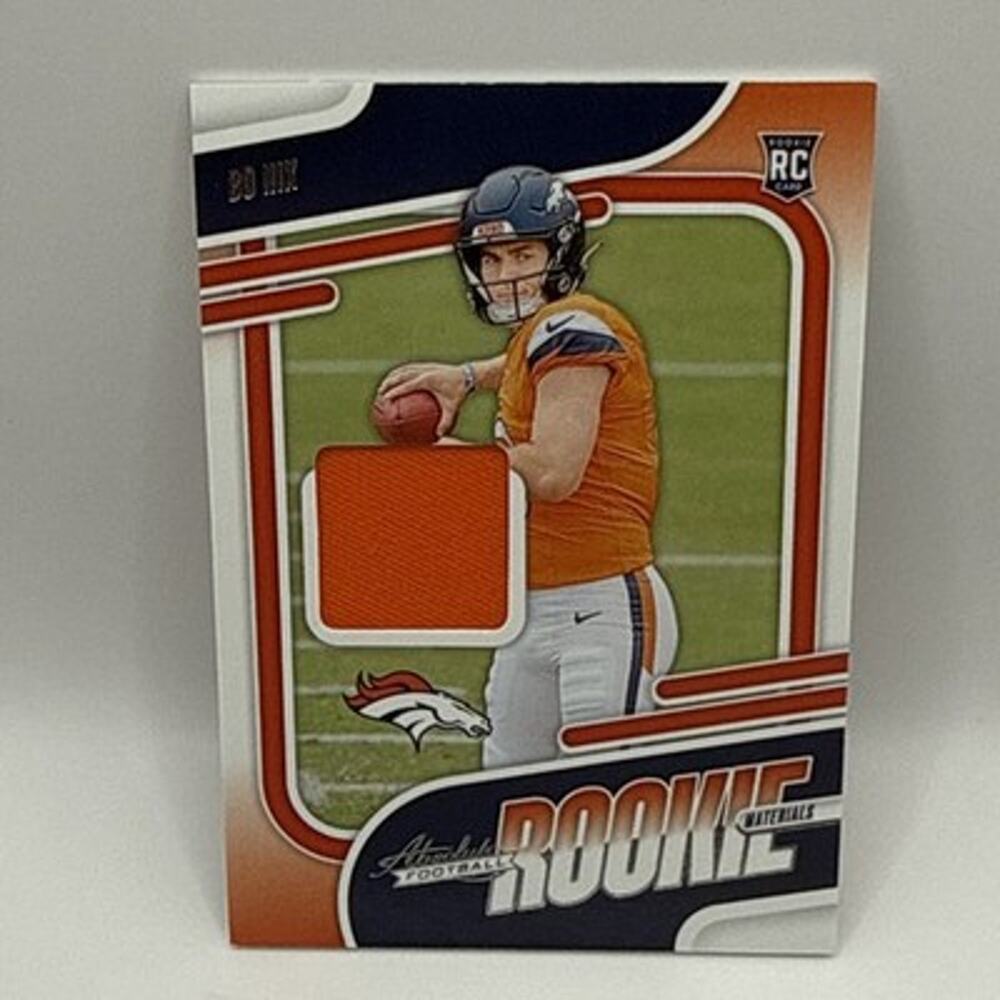 2024 Panini Absolute Rookie Materials Bo Nix #ARM-BNX RC Broncos Jersey